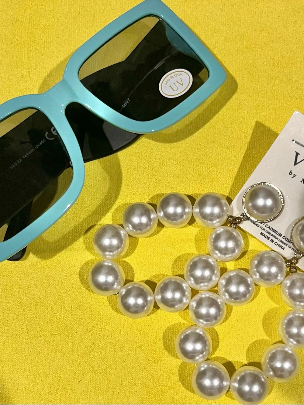 Vera Bradley Pearl Hoop Earrings in White